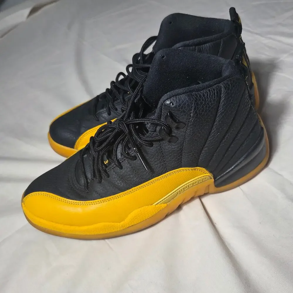 Air Jordan 12 Retro University Gold Black Yellow 130690-070 Mens Size 9 No Box